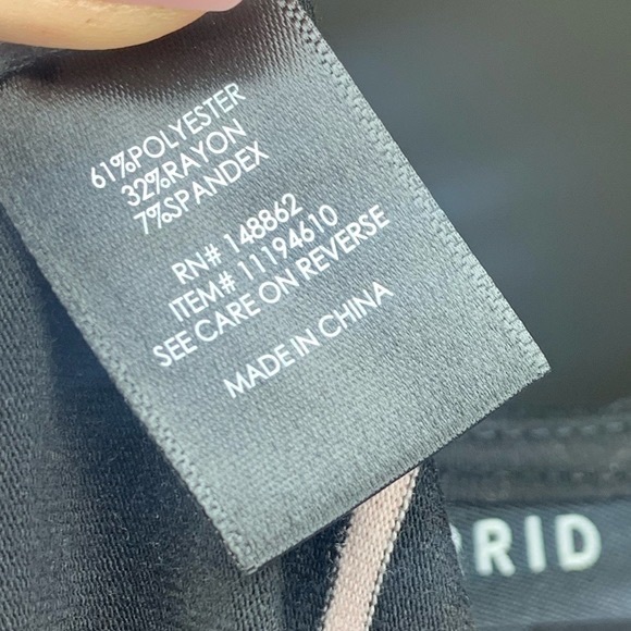 💙 Black and slight Pink Striped Lattice Midi Skater Dress - Picture 7 of 9